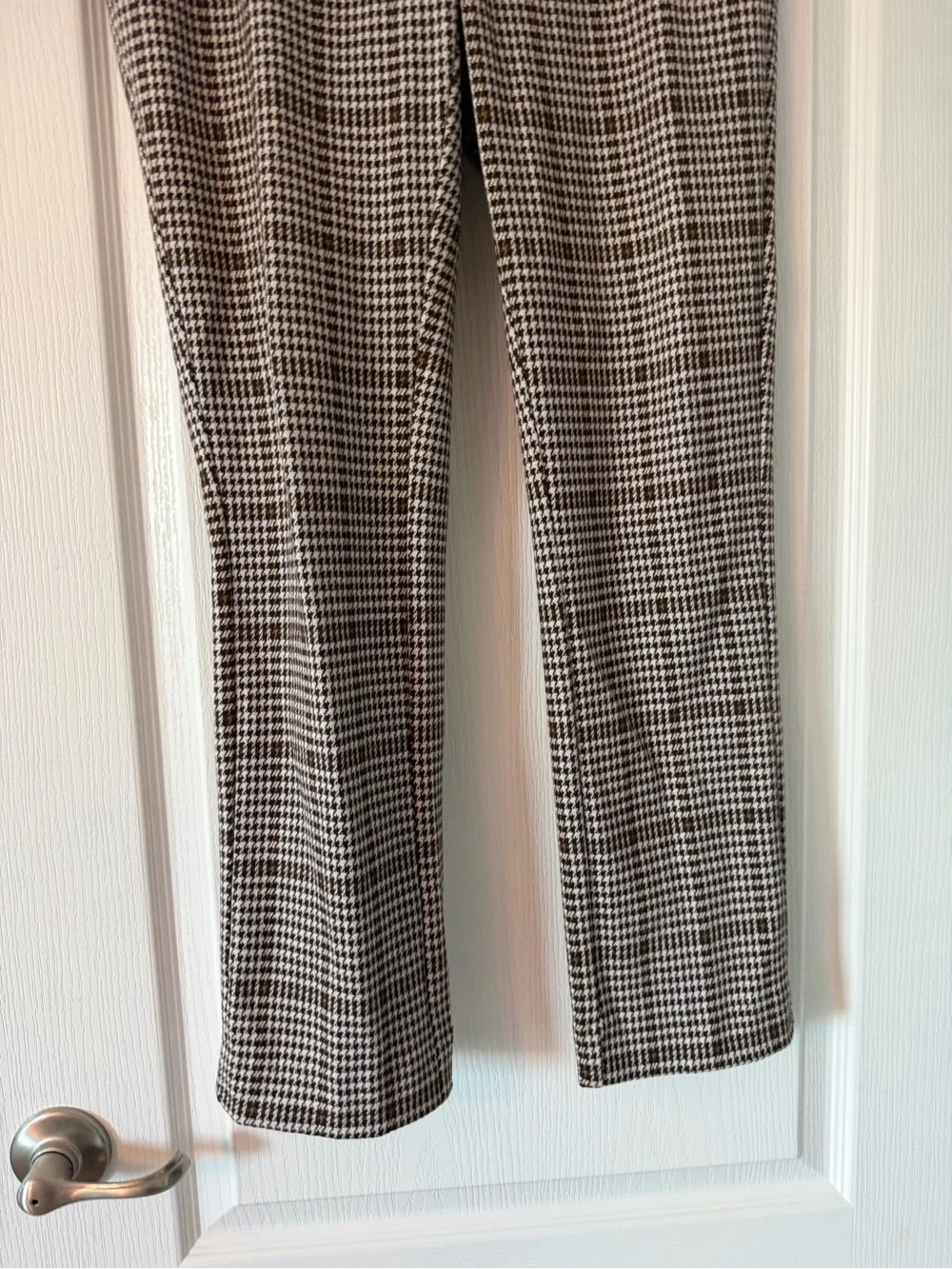Free People Molly Houndstooth Plain Slim Fit Pants